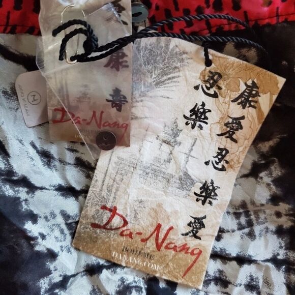 Da-Nang Printed 100% Silk Romper Sz M - Picture 5 of 10